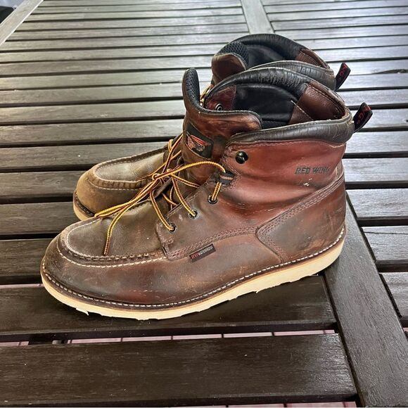 Red Wing Shoes Waterproof Moc Toe Wedge Sole Boots (11)  🇺🇸 - Picture 1 of 7
